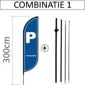 Proflag Beachflag Convex S - 60x240 cm. - PARKEREN - Combi 1