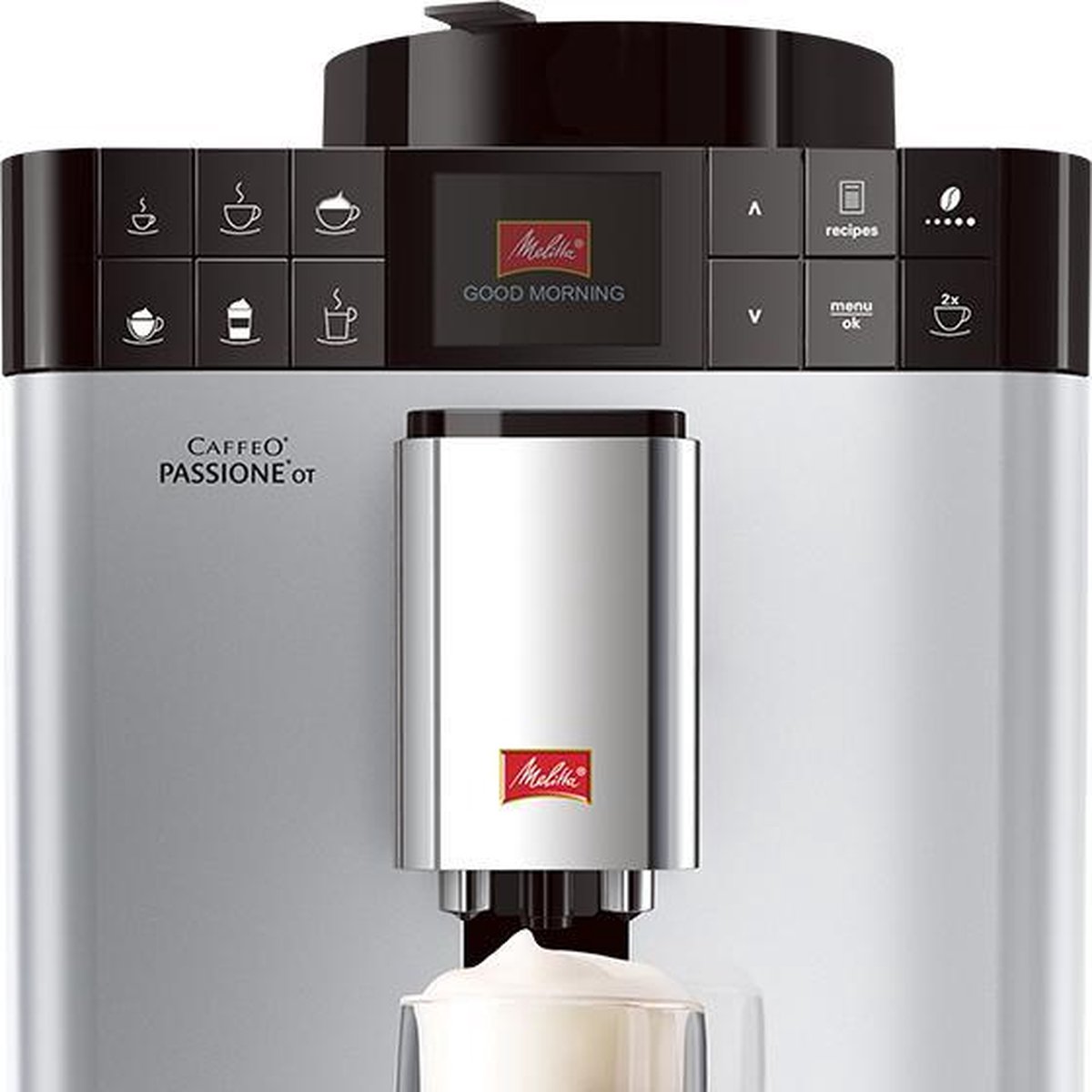 Afbeelding 2 van Melitta Caffeo Passione One Touch F531-101 - Espressomachine - Zilver