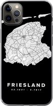 Geschikt voor iPhone 12 Pro Max hoesje - Kaart - Friesland - Nederland - Siliconen Telefoonhoesje