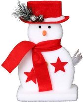 Kerstbeeldje van Kerstsneeuwman polyfoam 25cm