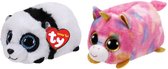 Ty - Knuffel - Teeny Ty's - Bamboo Panda & Star Unicorn