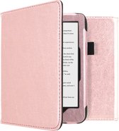 Hoesje geschikt voor Kobo Clara HD E-reader - iMoshion Vegan Leather Bookcase - Rose Goud