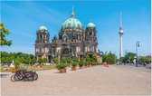 De Berlijn kathedraal en TV-toren van het Alexanderplein - Foto op Forex - 120 x 80 cm