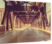 Typische brug over de Chicago River in Amerika - Foto op Plexiglas - 90 x 60 cm
