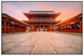 De oude Sensoji-ji tempel in Tokio bij ochtendgloren - Foto op Akoestisch paneel - 225 x 150 cm