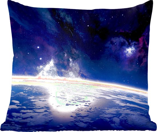 Sierkussen - Aarde Ruimte - Multicolor - 60 Cm X 60 Cm