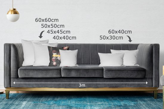 Coussins Coussins décoratifs - Oreillers Salon - 45x45 cm - Mariage - 50 ans mariés - Bloem