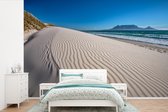 Behang - Fotobehang Uitzicht op de Tafelberg vanaf Bloubergstrand - Breedte 360 cm x hoogte 240 cm