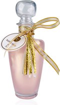 Cadeauset vrouw - 200 ml Douche- en badgel Lotus blossom in Glas - lichtroze/ gouden shimmer lint - Geschenk pakket voor haar, mama, vriendin, moeder