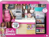Barbie Careers Koffieshop Speelset - Barbie Pop met Koffiebar en Accessoires