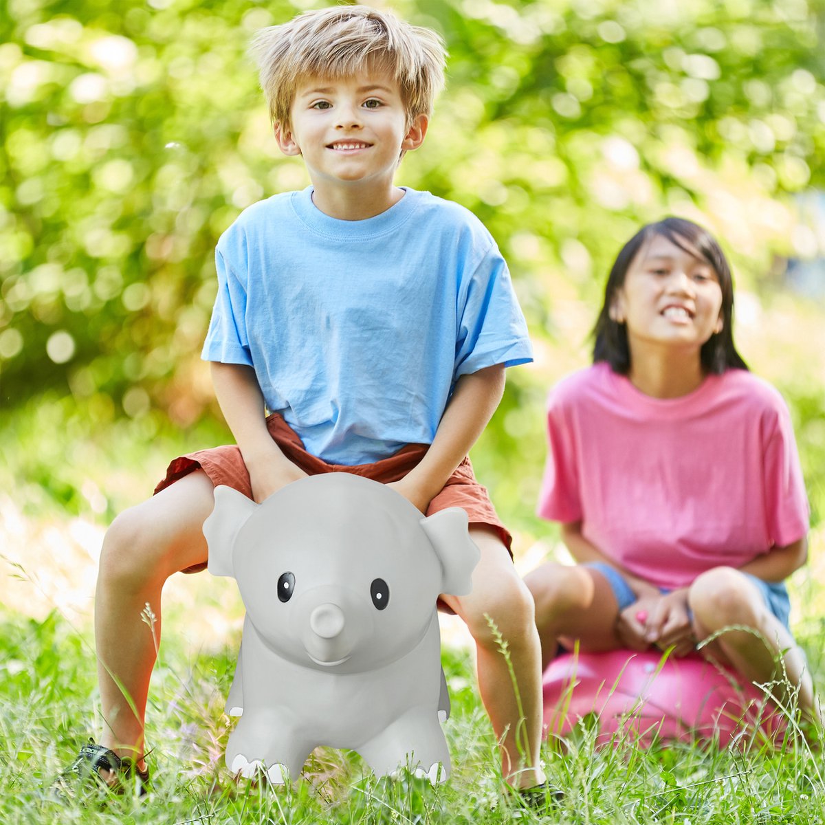 Jouet sauteur Éléphant en bleu pour jeune enfant - Jeux & Jouets