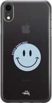 xoxo Wildhearts case voor iPhone XR - Smiley Blue - xoxo Wildhearts Transparant Case