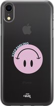 xoxo Wildhearts case voor iPhone XR - Smiley Pink - xoxo Wildhearts Transparant Case