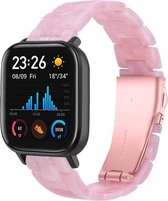 Resin Smartwatch bandje - Geschikt voor  Xiaomi Amazfit GTS resin band - roze - Strap-it Horlogeband / Polsband / Armband