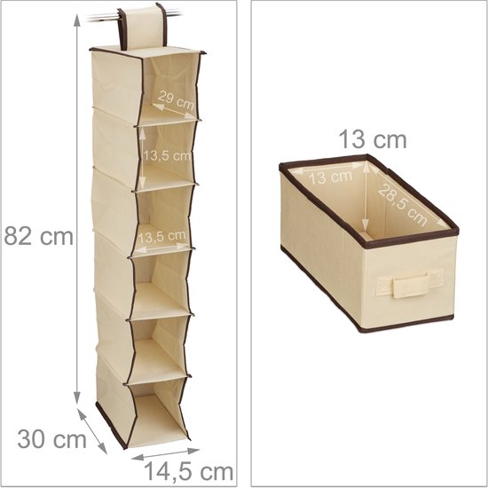 Relaxdays hangende wandorganizer, 3 vakken, voor badkamer of hal, HBD