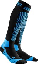 CEP Ski Merino compressiesokken (zwart/blauw)