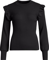 Vila Trui Vineira L/s Knit Top 14069309 Black Dames Maat - S