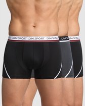 DIM Granite Grey / Black Microfiber Sport Boxers 3 Pack