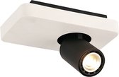 Plafondlamp LED design zwart wit richtbaar GU10 4,5W 200mm breed
