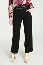 Cassis - Female - Klassieke broek met juweelriempje  - Zwart