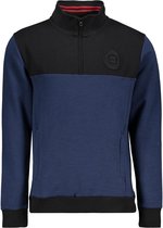 Twinlife Trui Sweat Half Zip Tw12303 Dress Blues 565 Mannen Maat - 4XL