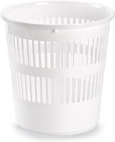 Afvalbak/vuilnisbak plastic wit 28 cm - Vuilnisbakken/prullenbakken/papiermand - Kantoor/keuken/slaapkamer