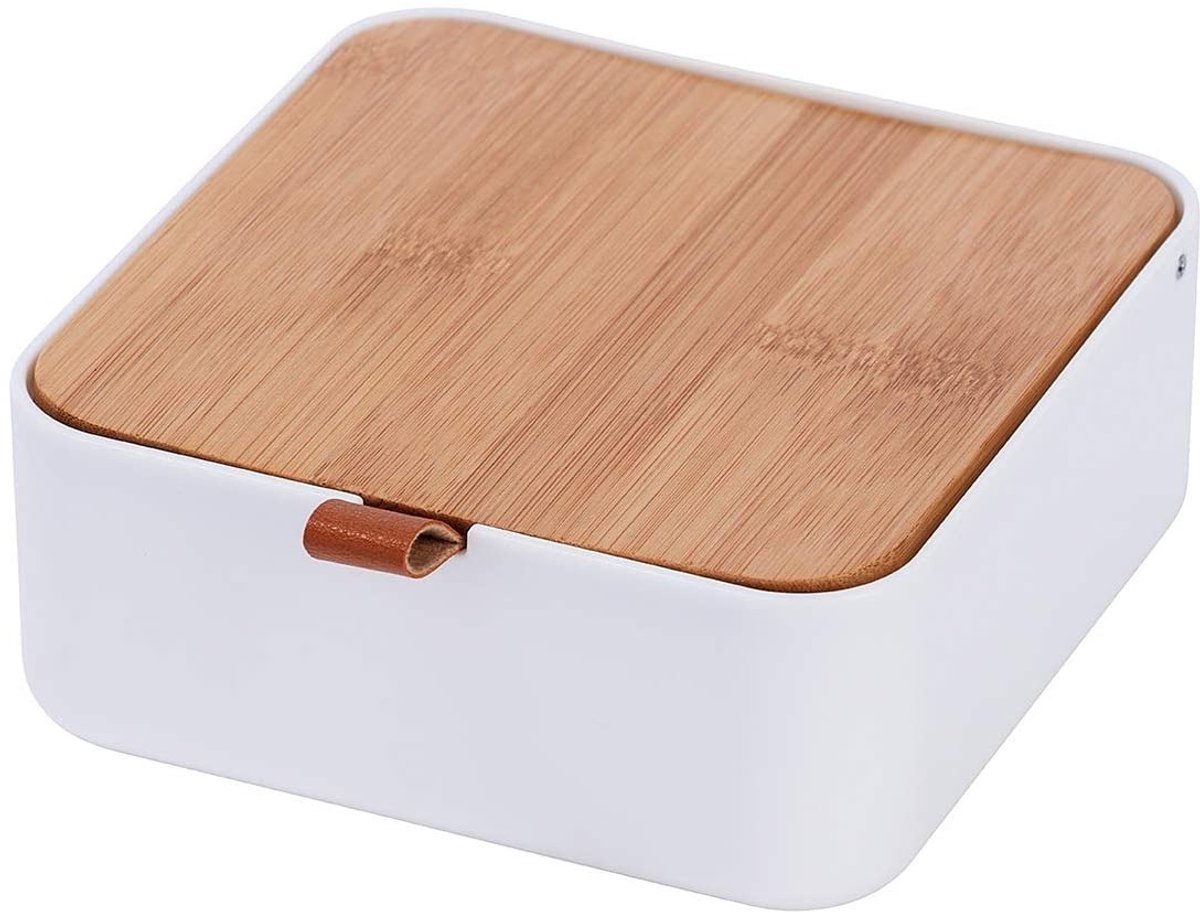 Wenko Organizer Bovisa 14 X 5,5 X 14 Cm Wit/naturel