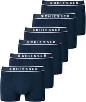 Schiesser 6-pack boxershorts - donkerblauw/logo