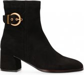 Van Dalen  - Avila enkellaars op hak suede - Black - 36