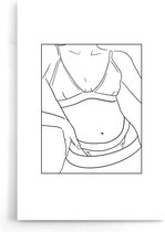 Vrouwelijk lichaam - Walljar - Wanddecoratie - Poster