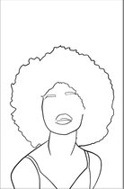 Walljar - Afro - Muurdecoratie - Poster met lijst