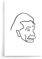 Walljar - Einstein Outline - Muurdecoratie - Poster