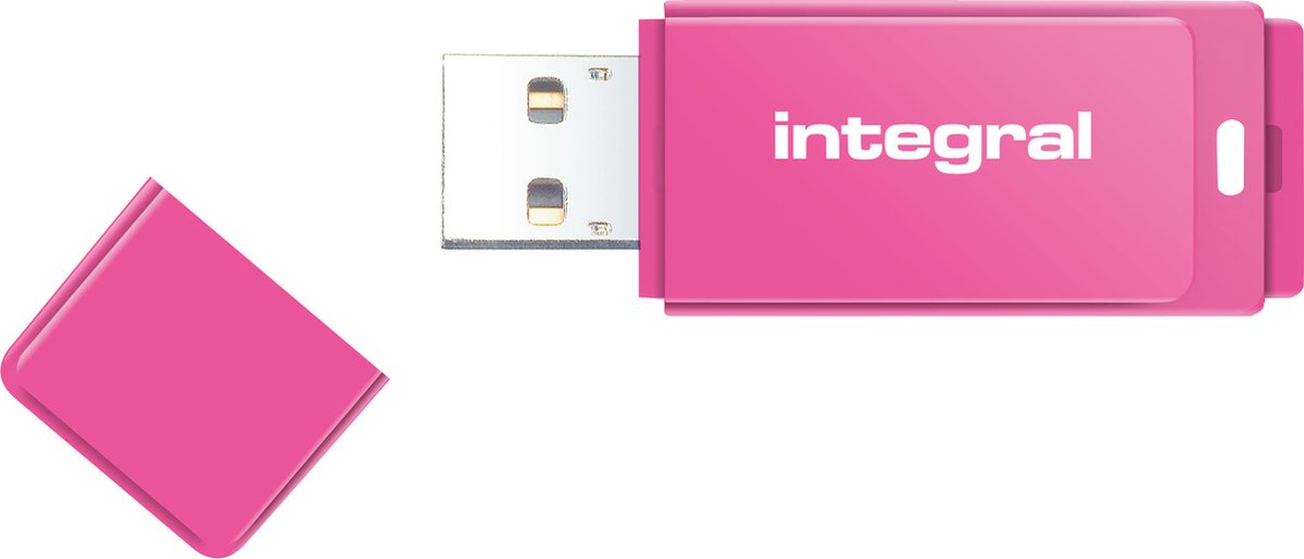 Integral Neon Usb-stick - USB 2.0 A - 16 GB - pink