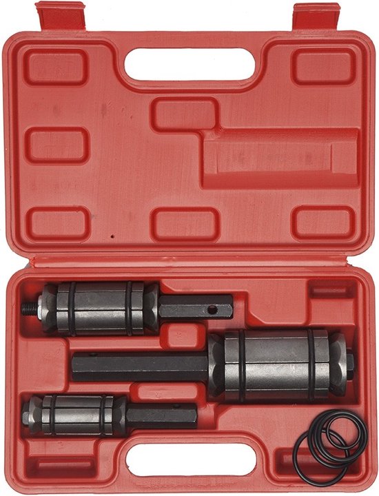 Uitlaat verbreder set, 3 delig, bevat de maten 28-44mm, 38-63mm en 53