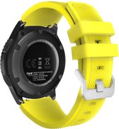 Bracelet Strap-it Smartwatch 22 mm - bracelet en silicone pour Samsung Galaxy Watch 46 mm / Gear S3 Classic & Frontier / Galaxy Watch 3 45 mm - Garmin Vivoactive 4 / Venu 2 - Huawei Watch GT2 46 mm - Amazfit GTR 2 / 2nd 47 mm - jaune