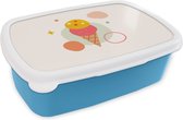 Lunch box Blauw - Lunch box - Boîte à pain - Glace - Été - Couleurs - 18x12x6 cm - Enfants - Garçon