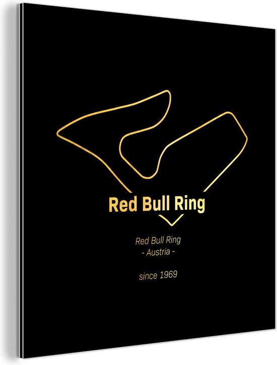 Wanddecoratie Metaal - Aluminium Schilderij Industrieel - Formule 1 - Circuit - Red Bull Ring - 50x50 cm - Dibond - Foto op aluminium - Industriële muurdecoratie - Voor de woonkamer/slaapkamer - Cadeau voor man