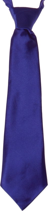 Cravate enfant unie bleu roi-39cm