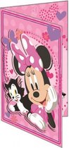wenskaart Minnie Mouse junior 20,5 x 14,5 cm papier roze