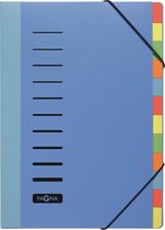 Pagna sorteermap Trend voor ft A4, 12 vakken, blauw