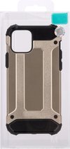 Telefoonhoesje geschikt voor iPhone 13 Pro Max - Metallic Armor Case - Zwart