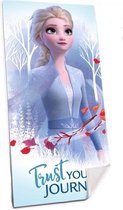 strandlaken Frozen 2 katoen 150 x 75 cm blauw/wit