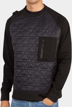 Ma.Strum Heren Polygon Crew Sweater Zwart maat S