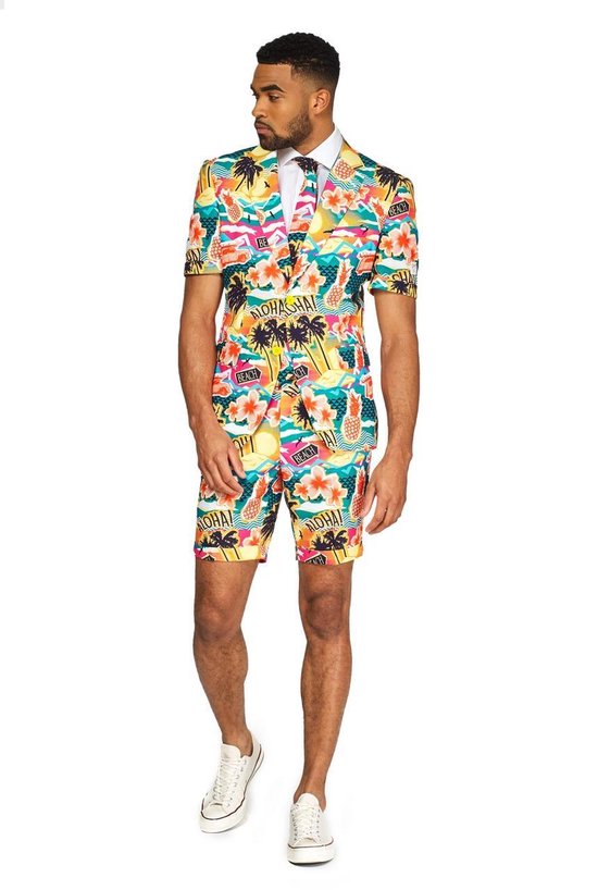 OppoSuits - Aloha Hero - Mannen Kostuum - Meerkleurig - Zomer - Maat 60