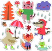 muursticker Rainy Day 3D junior 10 stuks