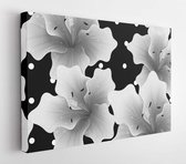 Canvas schilderij - Sketched flower print in bright colors - seamless background  -     1330845080 - 40*30 Horizontal