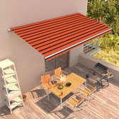 Everest Luifel automatisch uittrekbaar 600x300 cm oranje en bruin