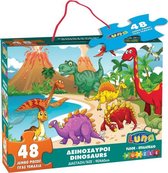 vloerpuzzel dinosaurus 60 x 90 cm karton 48 stuks