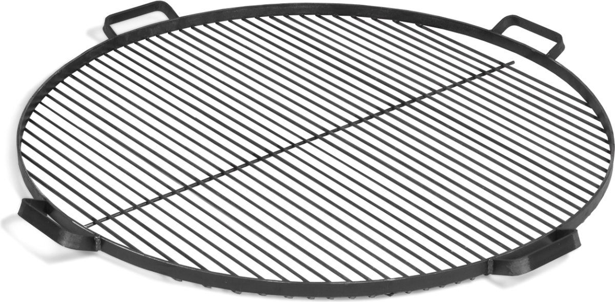 CookKing - Grillrooster met handvatten voor vuurschaal 80 cm - Buiten koken - Staal - Zwart