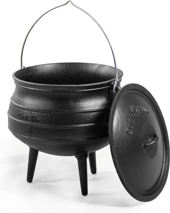 Zichzelf Huisje NieuwZeeland CookKing - Afrikaanse gietijzeren kookpot 6L - Dutch oven - Staal - Zwart |  bol.com